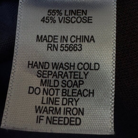 For Cynthia Linen Shirt Dress Oversized Midi Lagenlook with Large Pockets Large - Picture 7 of 9